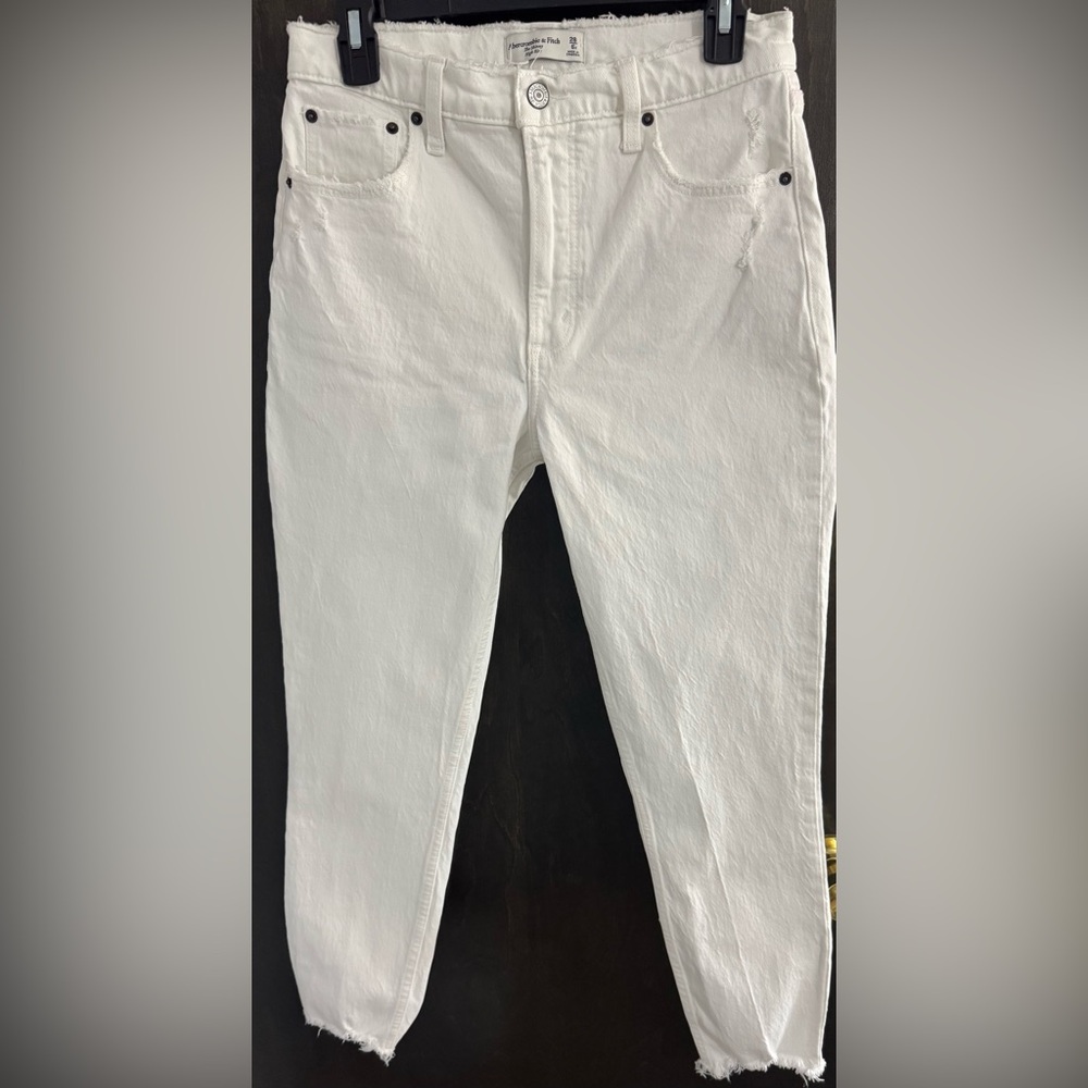 Abercrombie & Fitch White High Rise Jeans